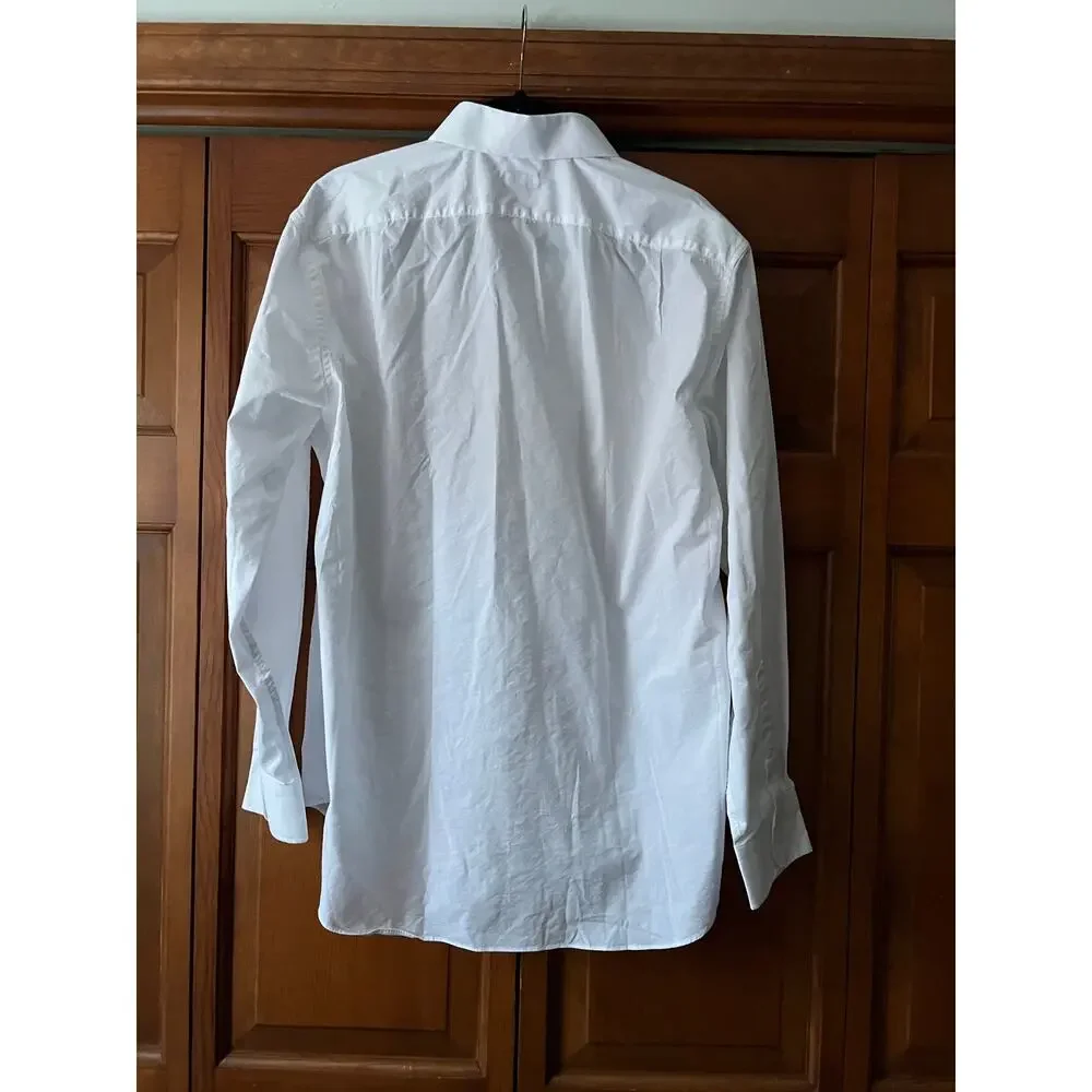 NWT J. Crew Men's Tailored Performance Bowery Dress Shirt Slim Fit White 17/35